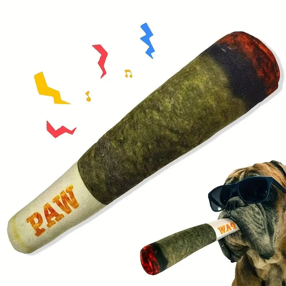 Plush Dog Toy Cigar