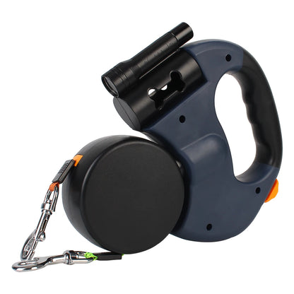 LED Light Dual Retractable Dog Leash